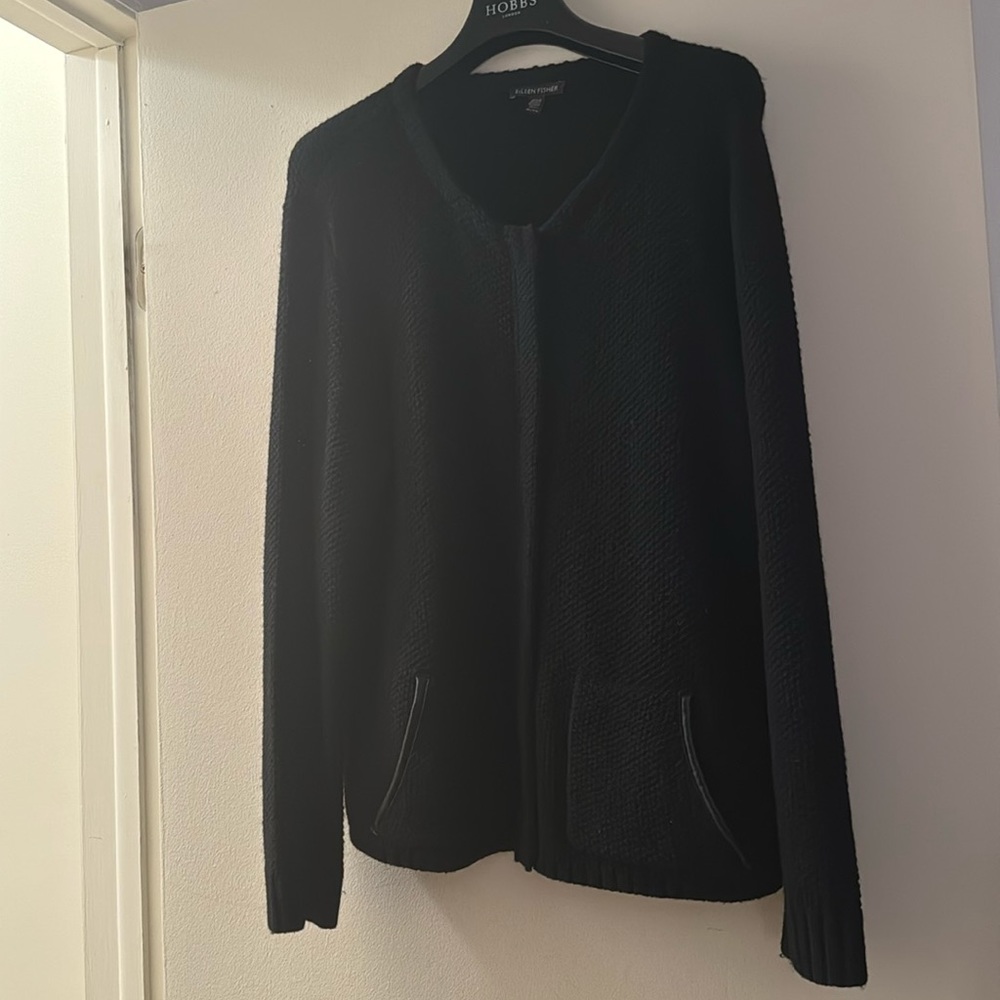 Eileen Fisher Black Knit Jakcet